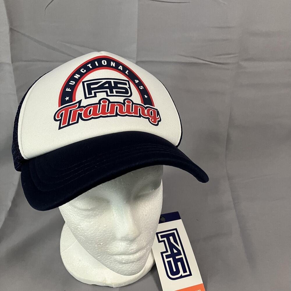 F45 Training Hat Cap Snap Back Trucker Mesh Athletic‎ One Size Mens